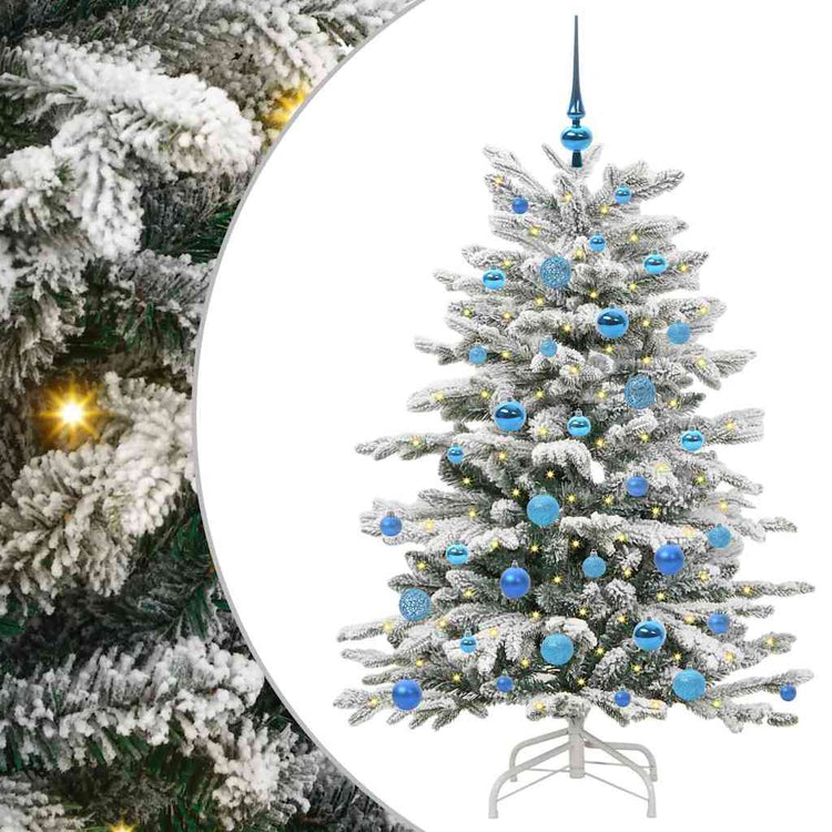 Vidaxx künstlicher klappbarer Weihnachtsbaum weiß 150 cm PE und PVC