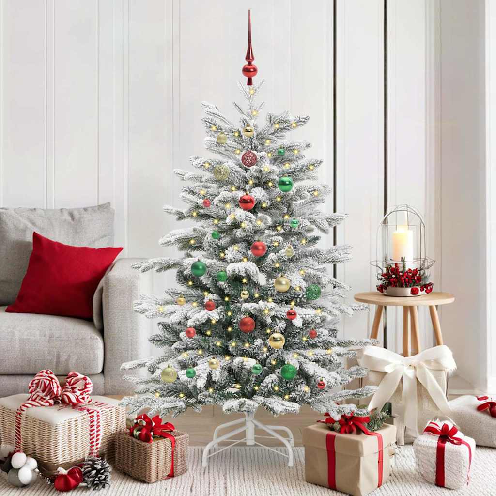 Vidaxx künstlicher klappbarer Weihnachtsbaum weiß 150 cm PE und PVC