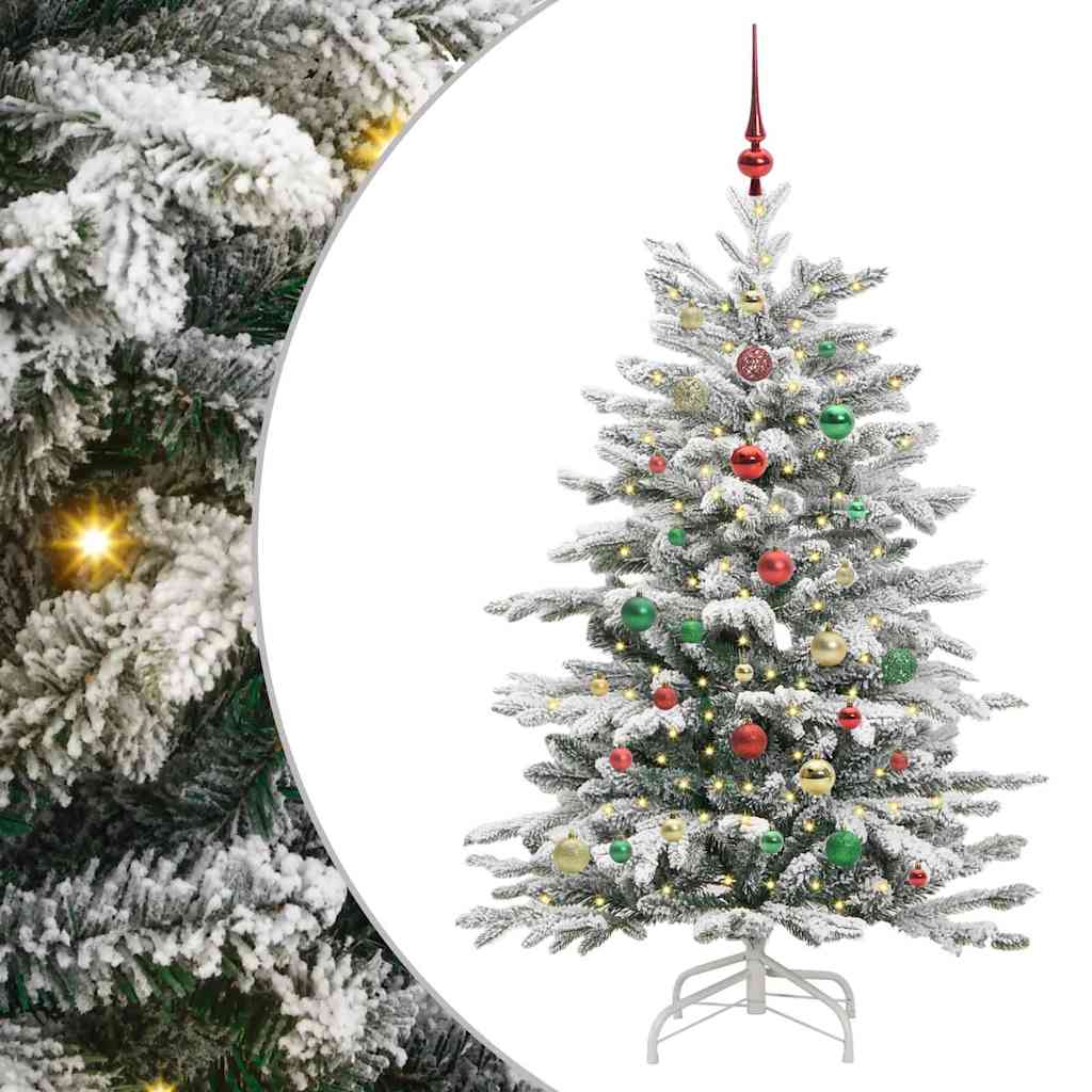 Vidaxx künstlicher klappbarer Weihnachtsbaum weiß 150 cm PE und PVC