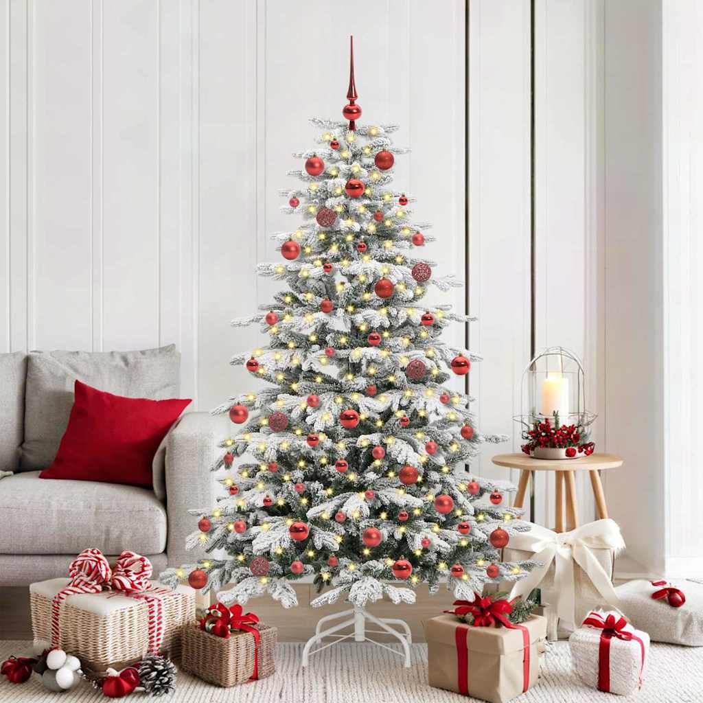 Vidaxx künstlicher klappbarer Weihnachtsbaum weiß 180 cm PE und PVC