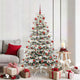 Vidaxx künstlicher klappbarer Weihnachtsbaum weiß 180 cm PE und PVC