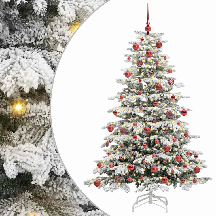 Vidaxx künstlicher klappbarer Weihnachtsbaum weiß 180 cm PE und PVC
