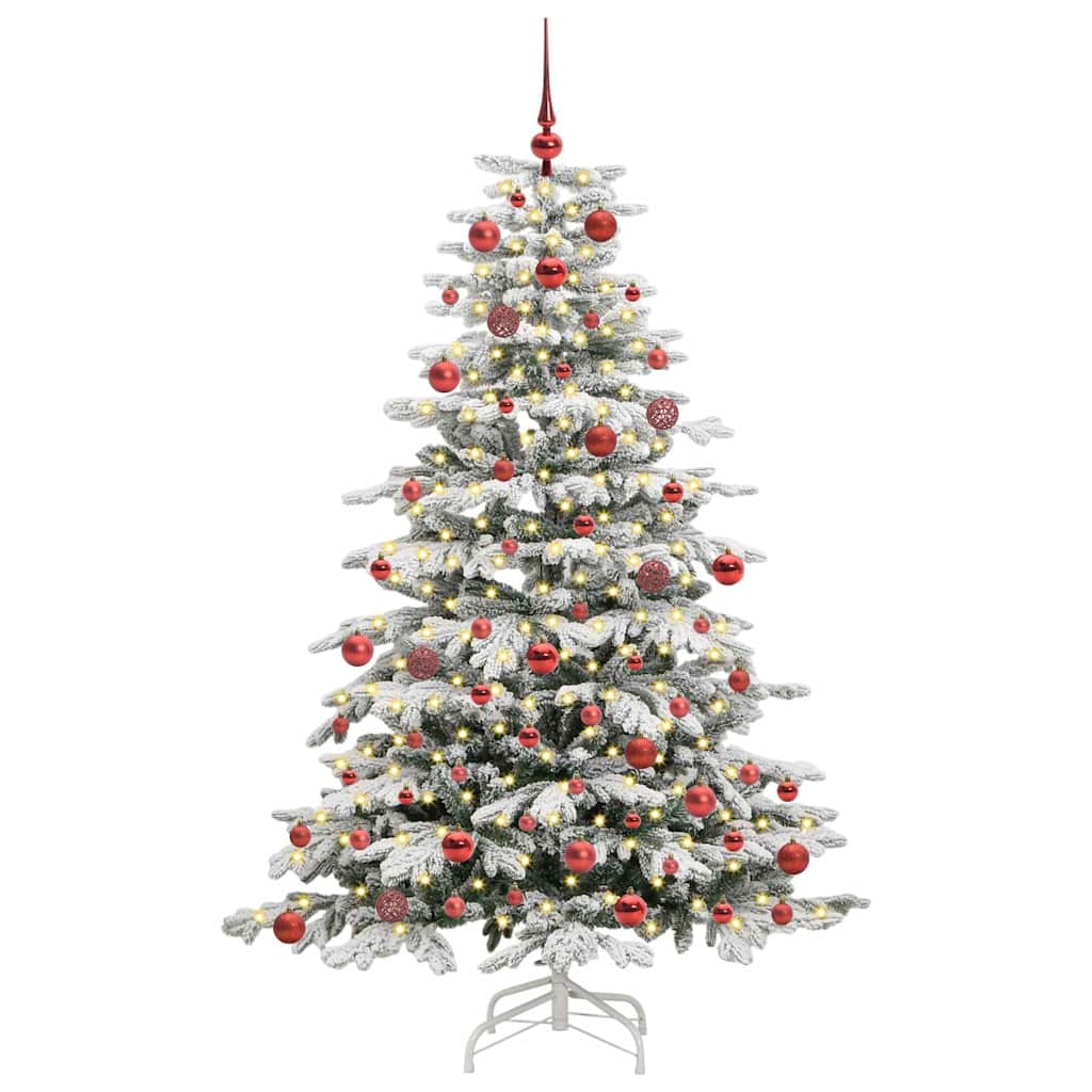 Vidaxx künstlicher klappbarer Weihnachtsbaum weiß 180 cm PE und PVC