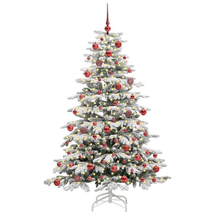 Vidaxx künstlicher klappbarer Weihnachtsbaum weiß 180 cm PE und PVC
