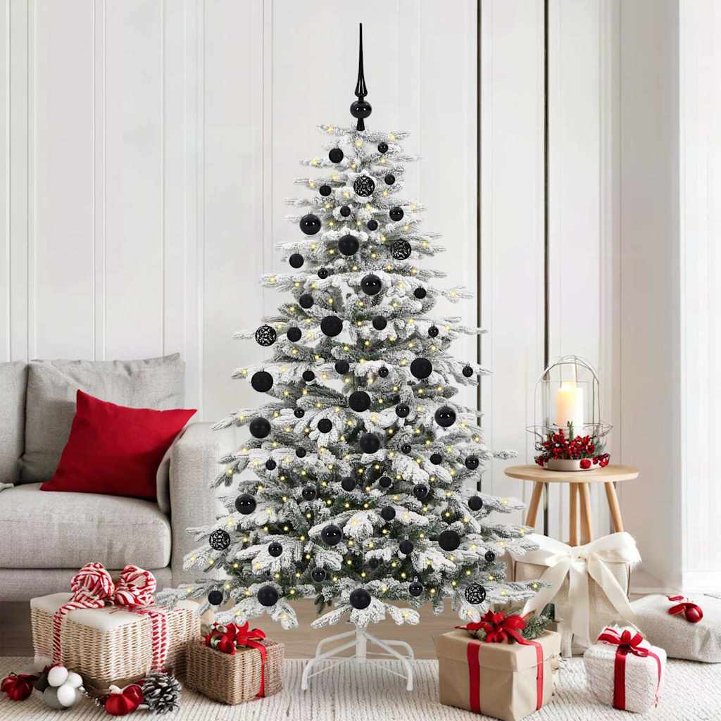 Vidaxx künstlicher klappbarer Weihnachtsbaum weiß 180 cm PE und PVC