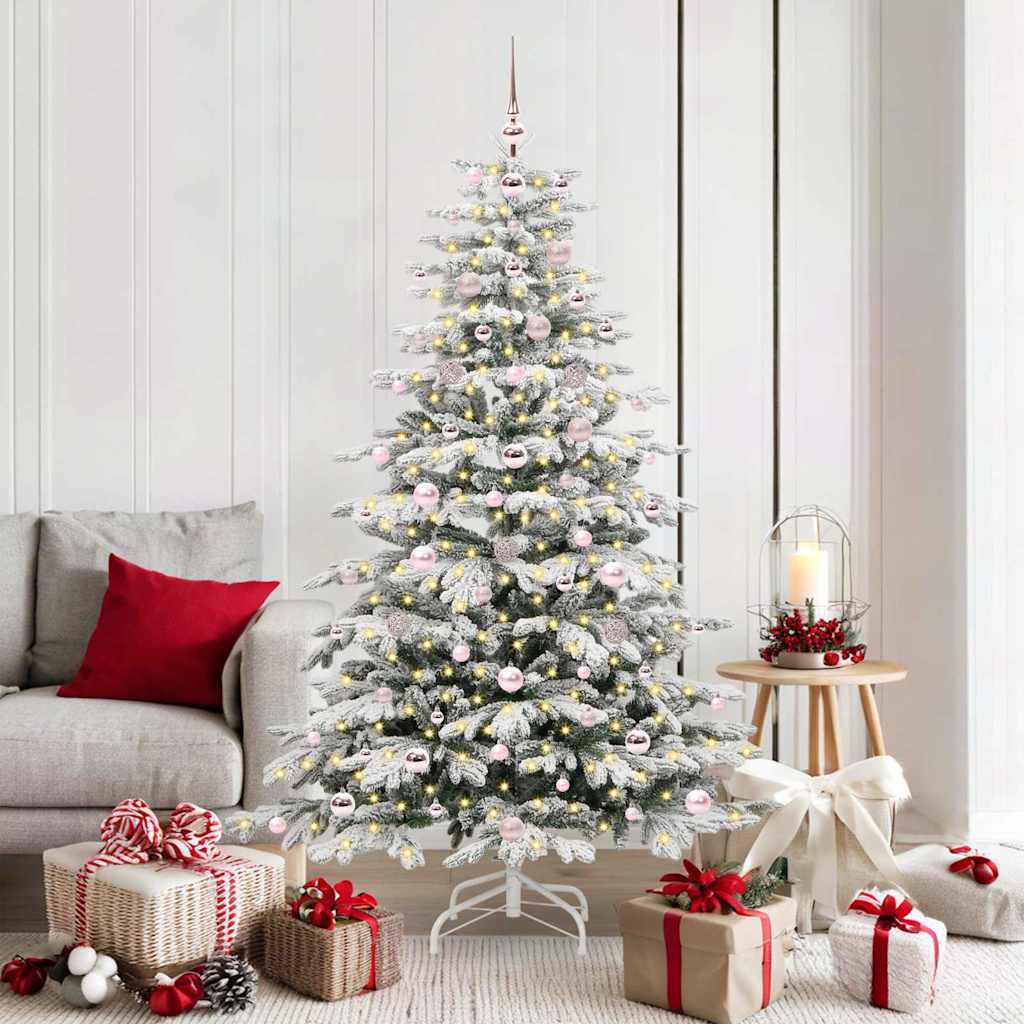 Vidaxx künstlicher klappbarer Weihnachtsbaum weiß 180 cm PE und PVC