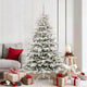 Vidaxx künstlicher klappbarer Weihnachtsbaum weiß 180 cm PE und PVC