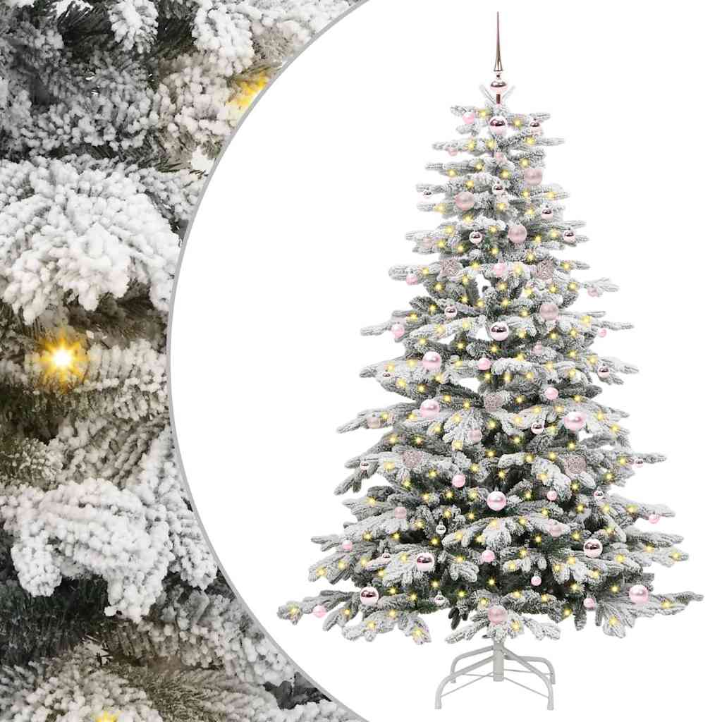 Vidaxx künstlicher klappbarer Weihnachtsbaum weiß 180 cm PE und PVC