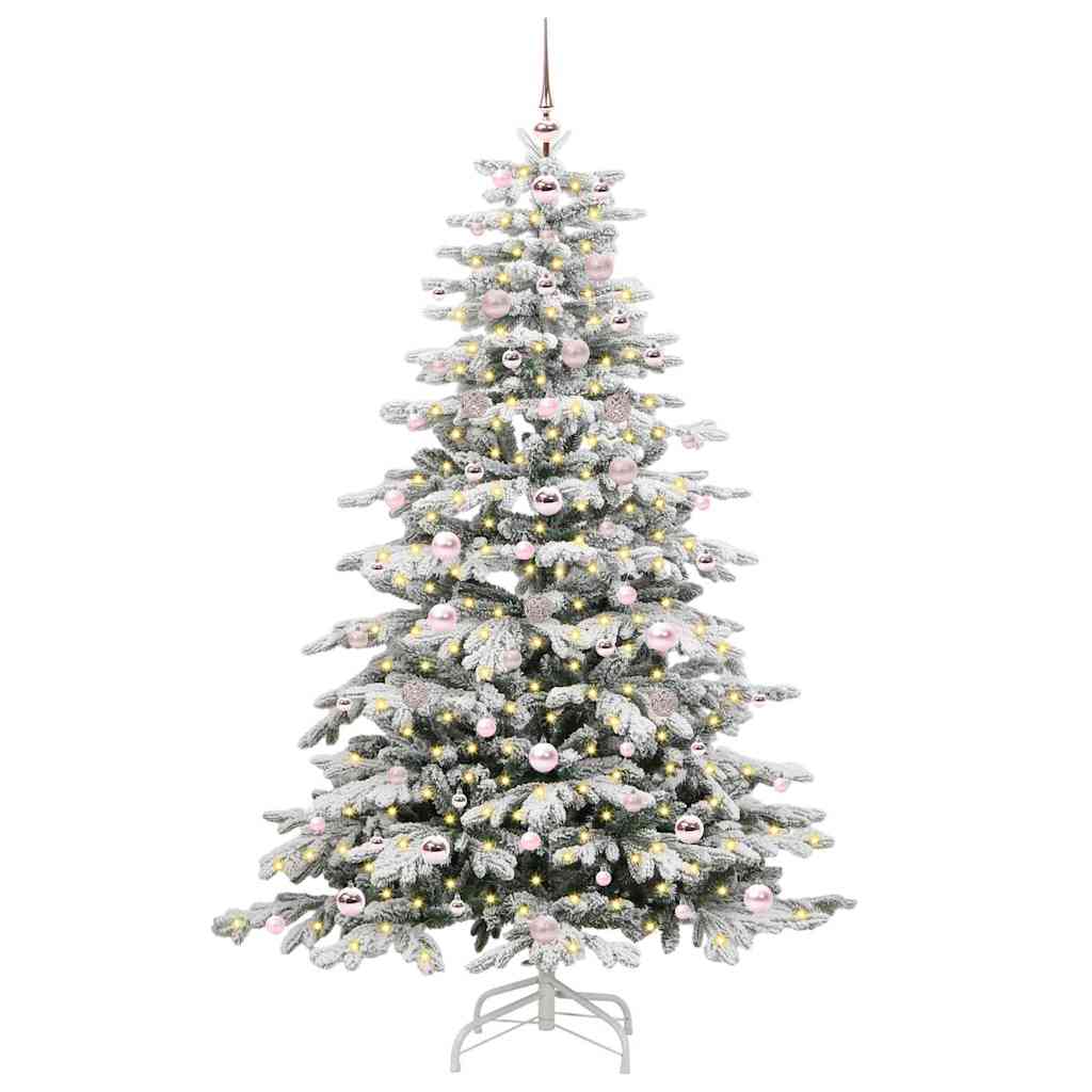 Vidaxx künstlicher klappbarer Weihnachtsbaum weiß 180 cm PE und PVC