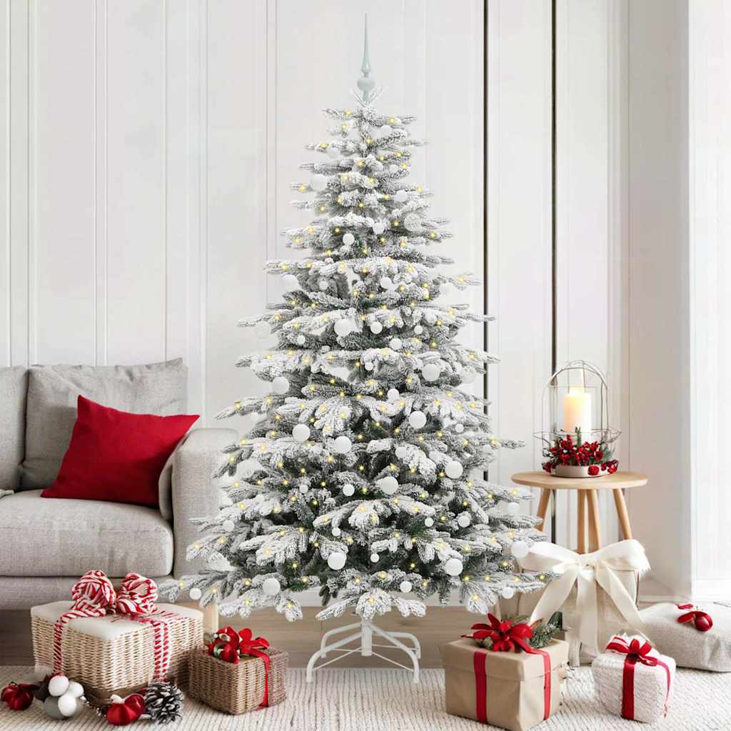 Vidaxx künstlicher klappbarer Weihnachtsbaum weiß 180 cm PE und PVC