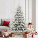 Vidaxx künstlicher klappbarer Weihnachtsbaum weiß 180 cm PE und PVC