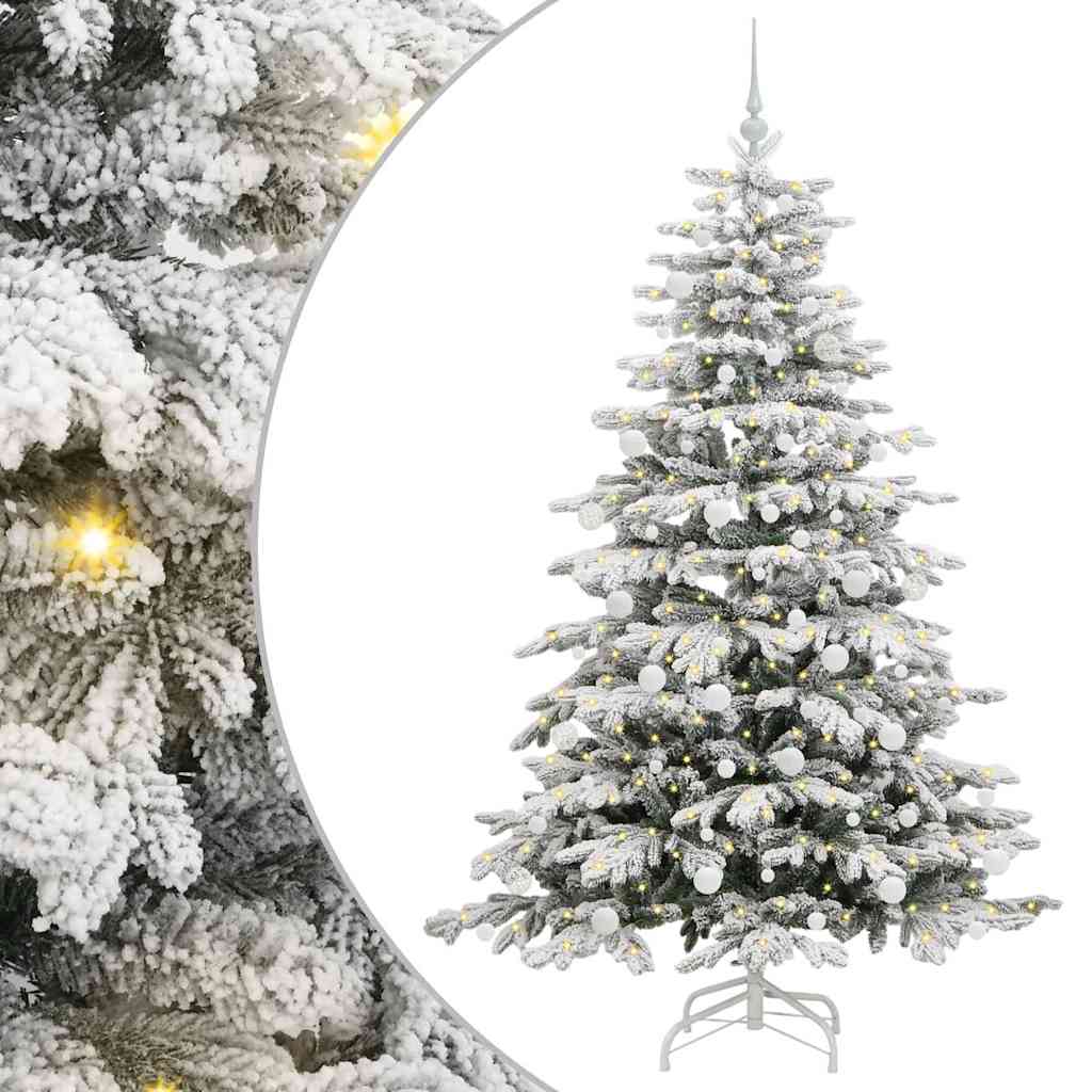 Vidaxx künstlicher klappbarer Weihnachtsbaum weiß 180 cm PE und PVC