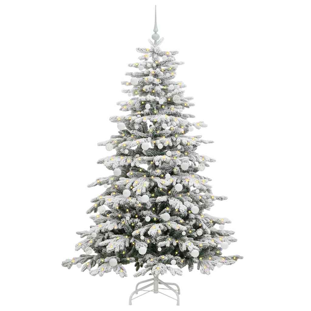 Vidaxx künstlicher klappbarer Weihnachtsbaum weiß 180 cm PE und PVC