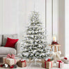 Vidaxx künstlicher klappbarer Weihnachtsbaum weiß 180 cm PE und PVC
