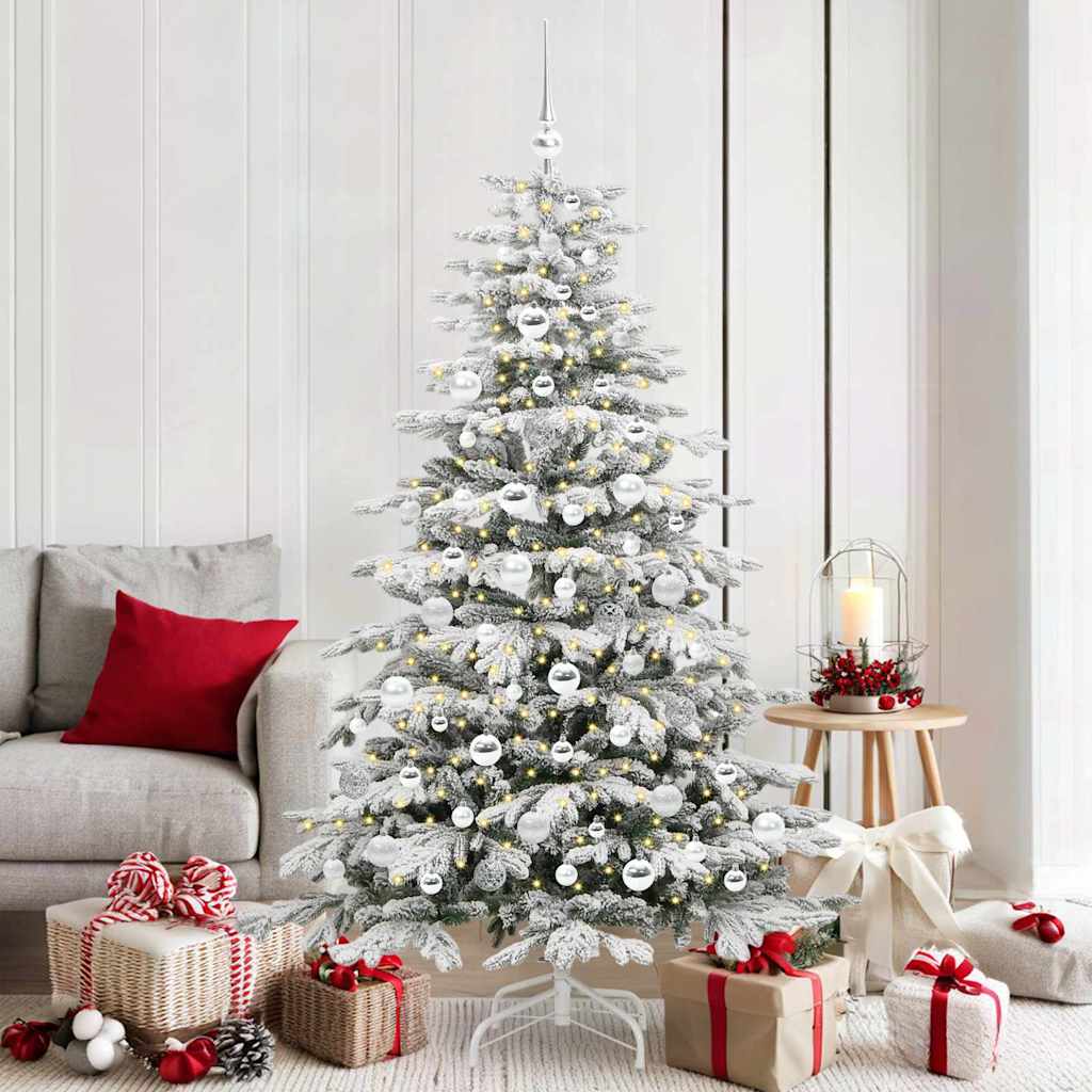 Vidaxx künstlicher klappbarer Weihnachtsbaum weiß 180 cm PE und PVC