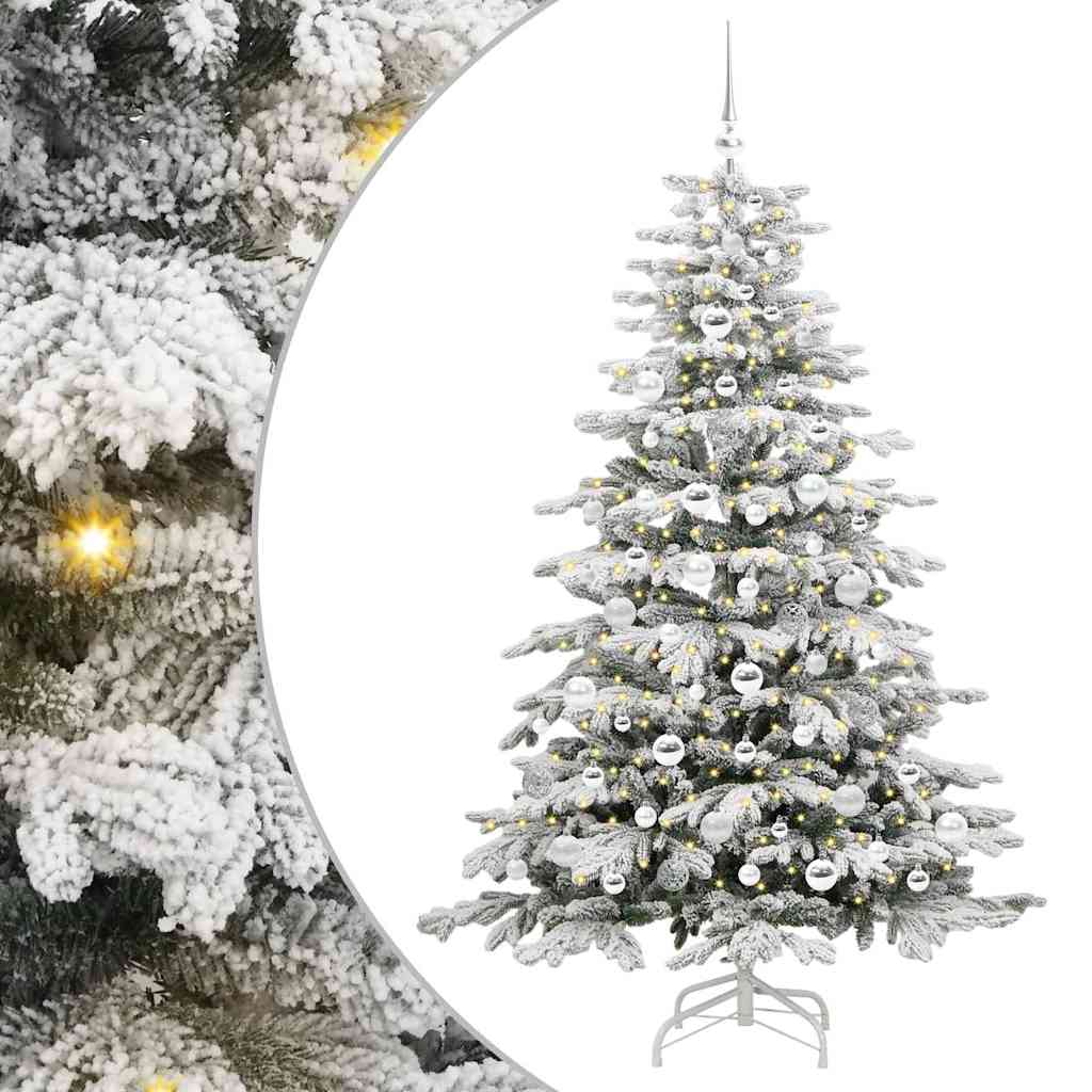 Vidaxx künstlicher klappbarer Weihnachtsbaum weiß 180 cm PE und PVC