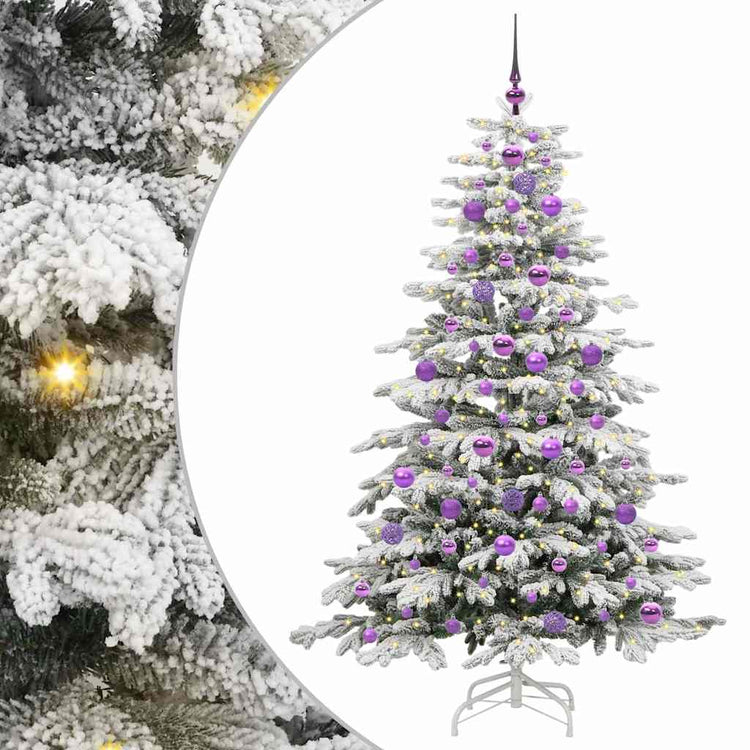 Vidaxx künstlicher klappbarer Weihnachtsbaum weiß 180 cm PE und PVC