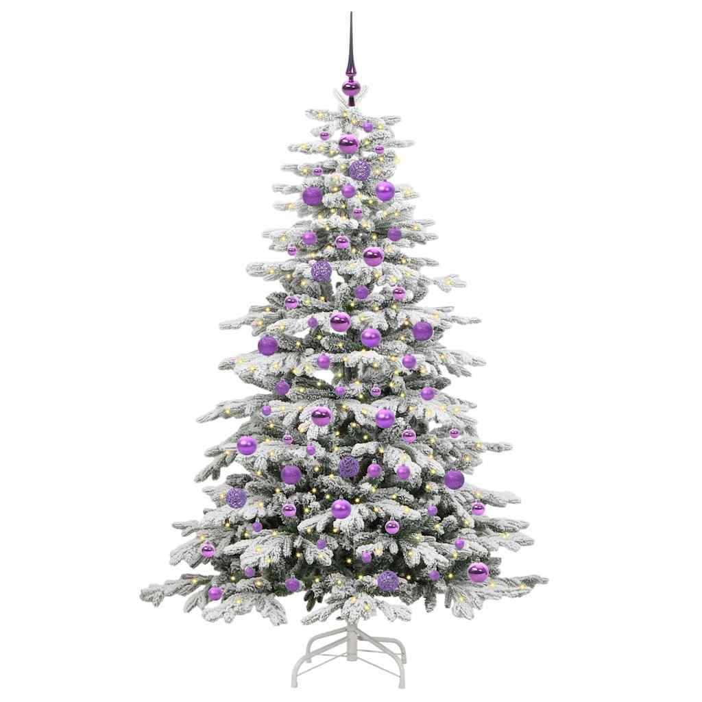 Vidaxx künstlicher klappbarer Weihnachtsbaum weiß 180 cm PE und PVC