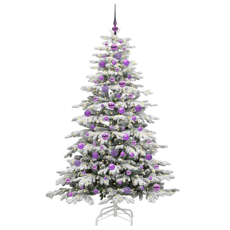Vidaxx künstlicher klappbarer Weihnachtsbaum weiß 180 cm PE und PVC