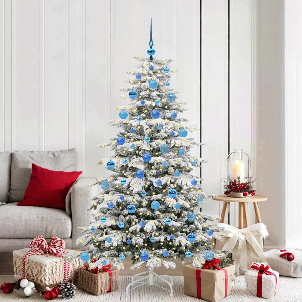 Vidaxx künstlicher klappbarer Weihnachtsbaum weiß 180 cm PE und PVC