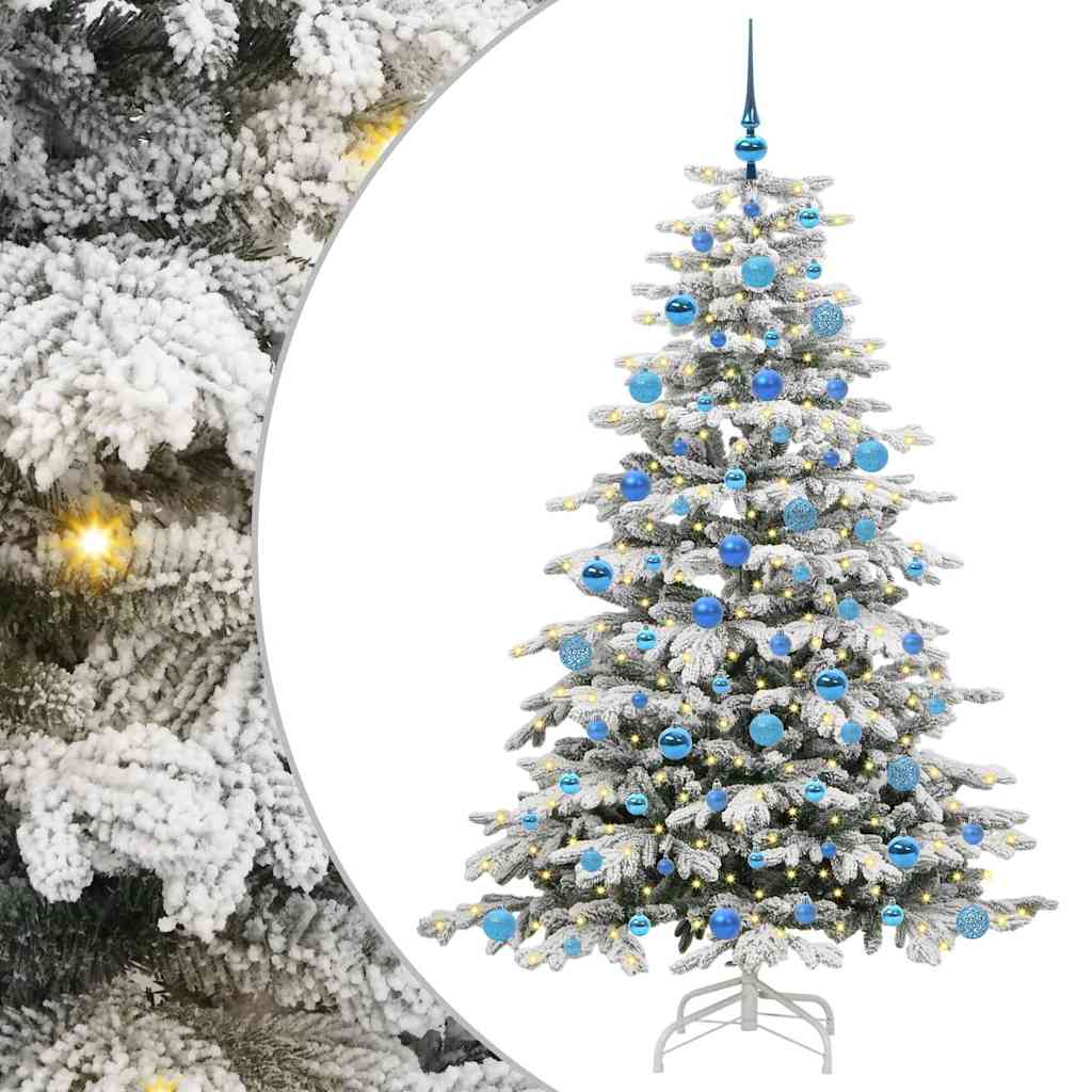 Vidaxx künstlicher klappbarer Weihnachtsbaum weiß 180 cm PE und PVC