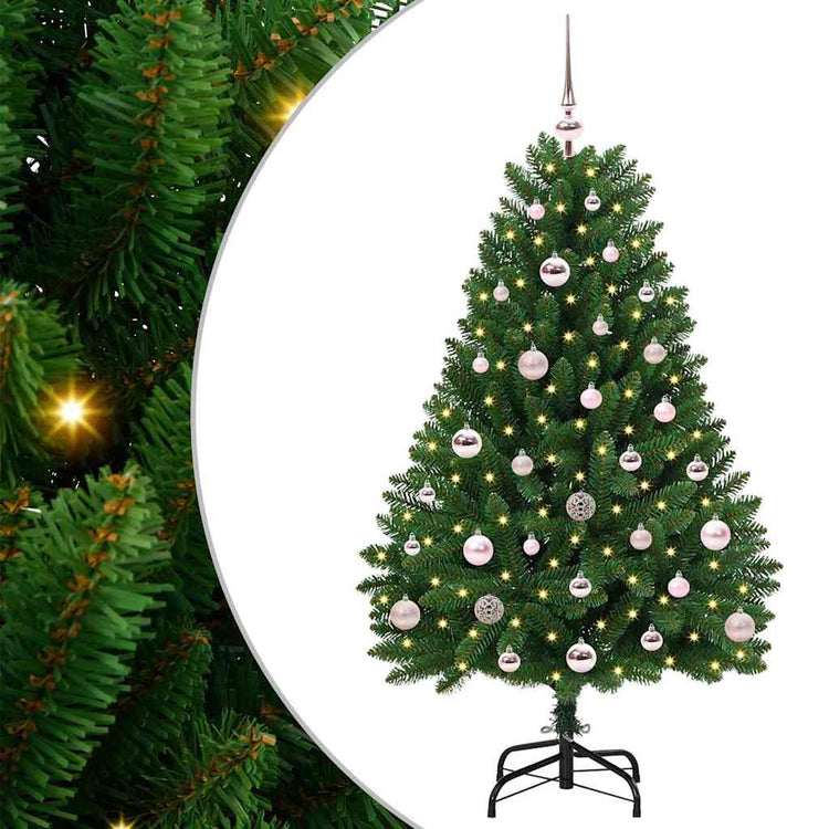Vidaxx künstlicher Weihnachtsbaum mit 150 LED grün, 120 cm PVC und Metall