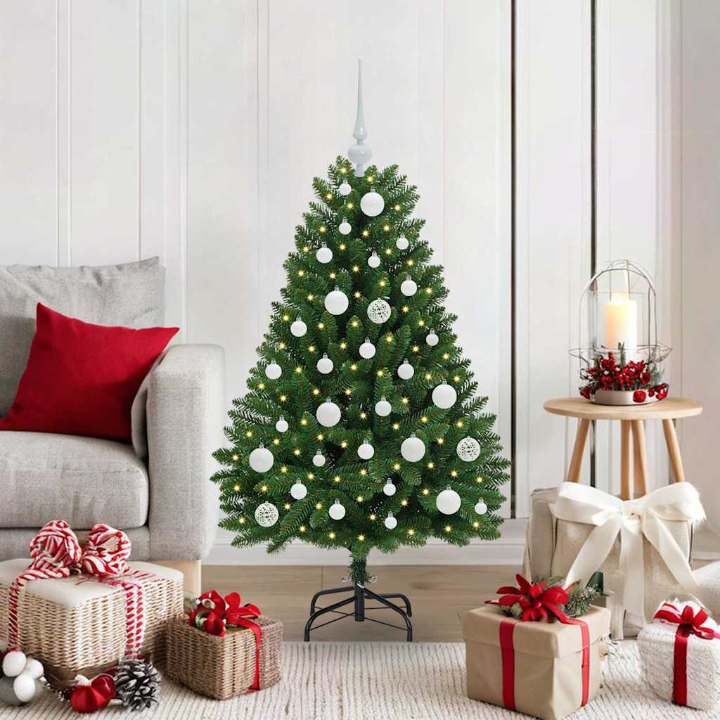 Vidaxx künstlicher Weihnachtsbaum mit 150 LED grün, 120 cm PVC und Metall
