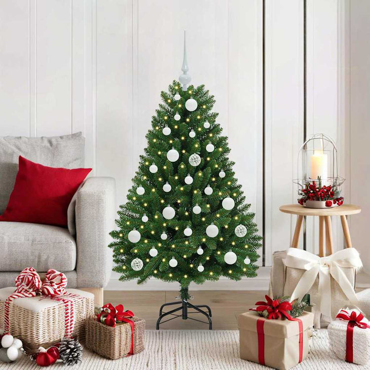 Vidaxx künstlicher Weihnachtsbaum mit 150 LED grün, 120 cm PVC und Metall