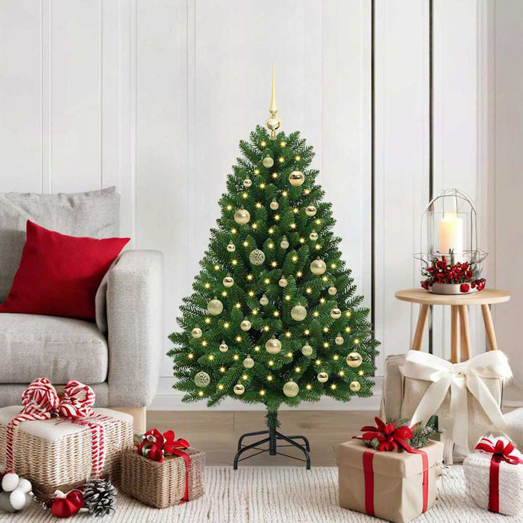 Vidaxx künstlicher Weihnachtsbaum mit 150 LED grün, 120 cm PVC und Metall