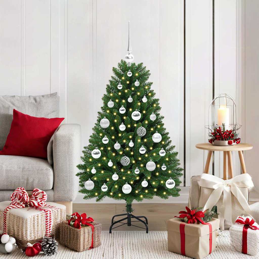 Vidaxx künstlicher Weihnachtsbaum mit 150 LED grün, 120 cm PVC und Metall