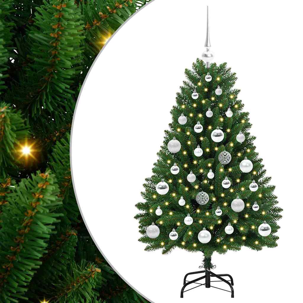Vidaxx künstlicher Weihnachtsbaum mit 150 LED grün, 120 cm PVC und Metall