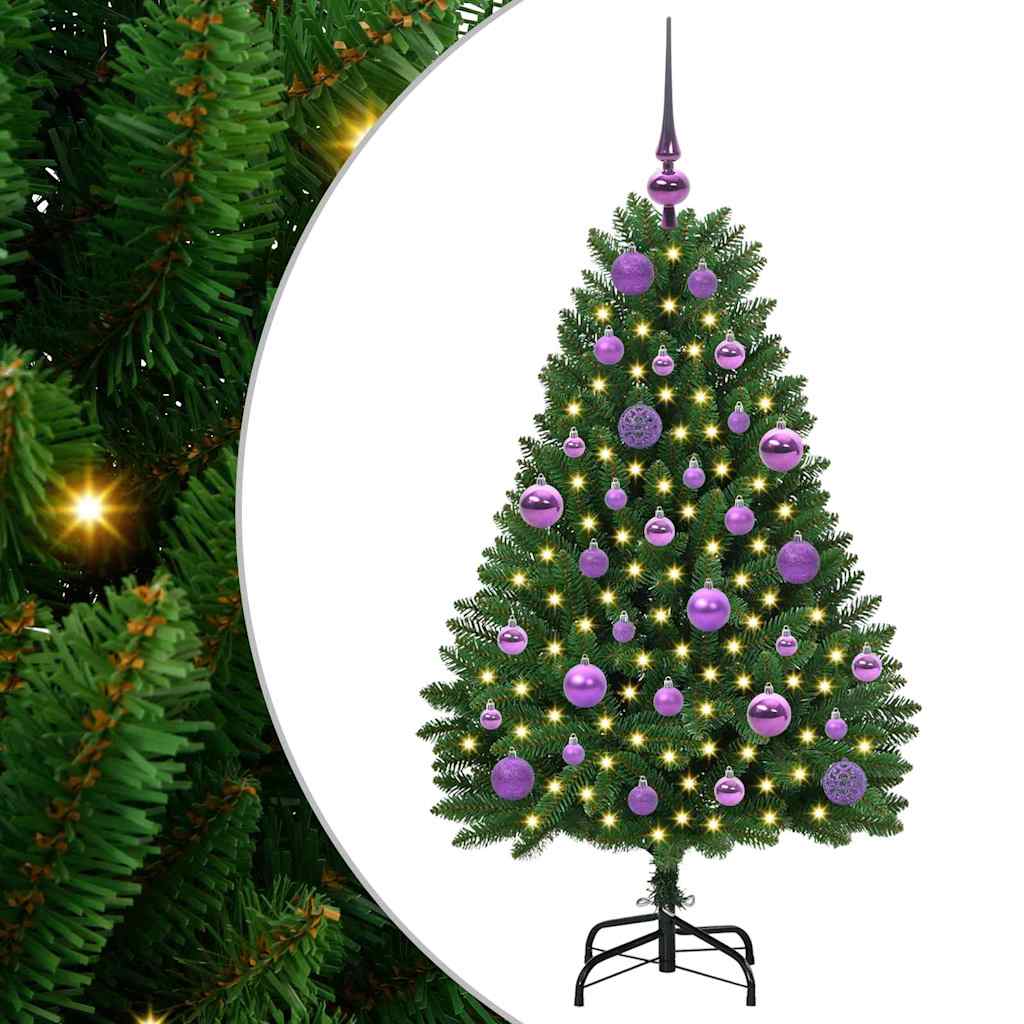Vidaxx künstlicher Weihnachtsbaum mit 150 LED grün, 120 cm PVC und Metall