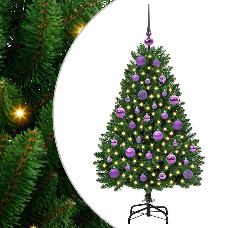 Vidaxx künstlicher Weihnachtsbaum mit 150 LED grün, 120 cm PVC und Metall