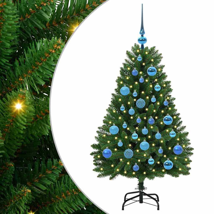 Vidaxx künstlicher Weihnachtsbaum mit 150 LED grün, 120 cm PVC und Metall