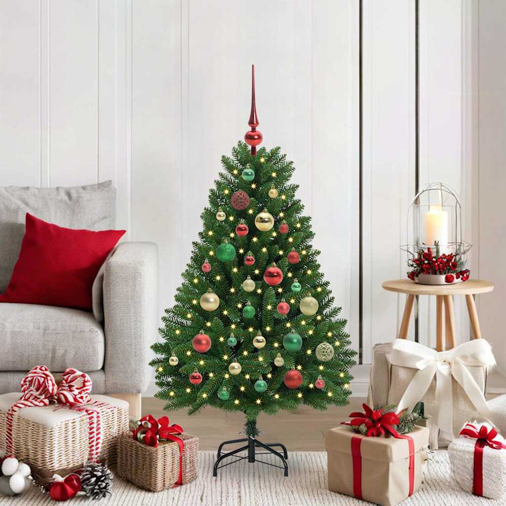 Vidaxx künstlicher Weihnachtsbaum mit 150 LED grün, 120 cm PVC und Metall