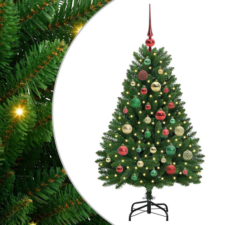 Vidaxx künstlicher Weihnachtsbaum mit 150 LED grün, 120 cm PVC und Metall