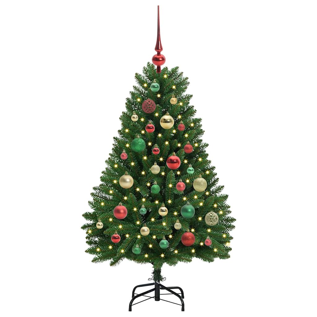 Vidaxx künstlicher Weihnachtsbaum mit 150 LED grün, 120 cm PVC und Metall
