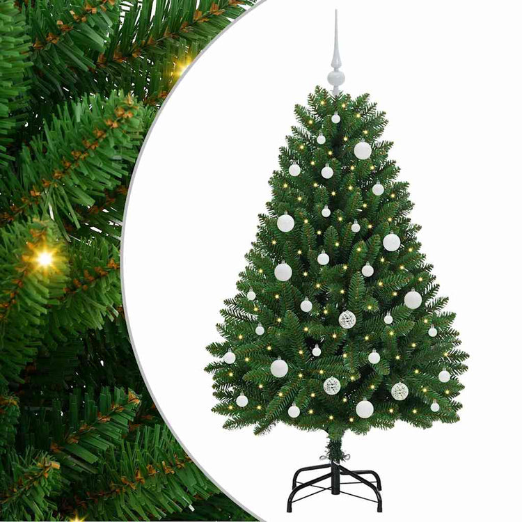 Vidaxx künstlicher Weihnachtsbaum mit 150 LED grün, 150 cm PVC und Metall