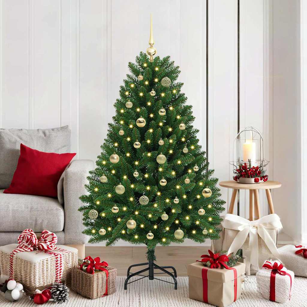 Vidaxx künstlicher Weihnachtsbaum mit 150 LED grün, 150 cm PVC und Metall