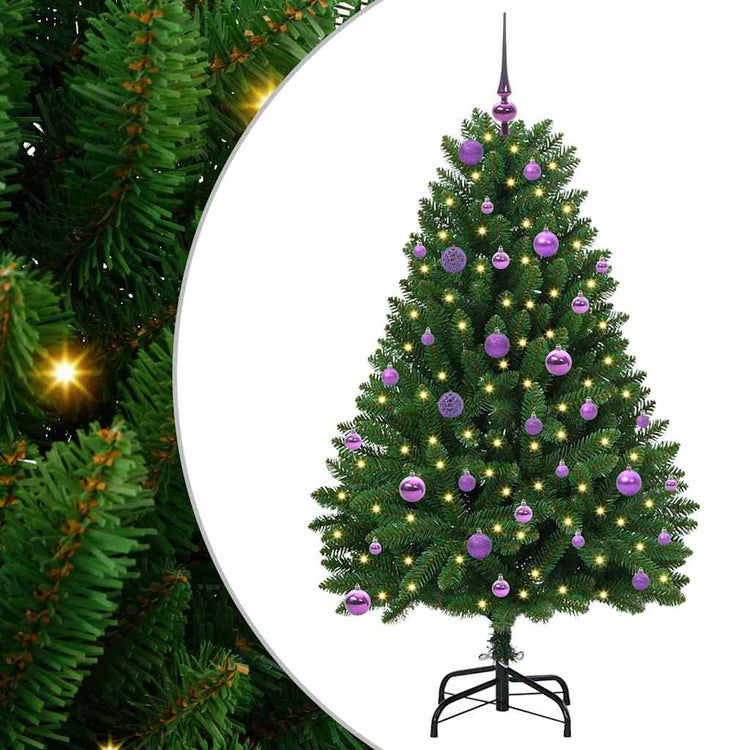 Vidaxx künstlicher Weihnachtsbaum mit 150 LED grün, 150 cm PVC und Metall