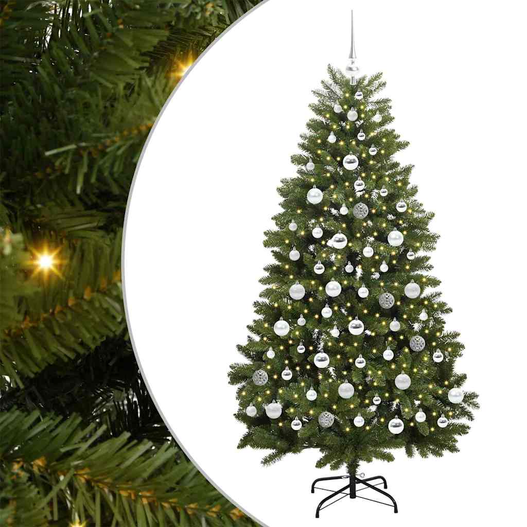 Vidaxx künstlicher Weihnachtsbaum mit 300 LED grün 180 cm PVC und Metall