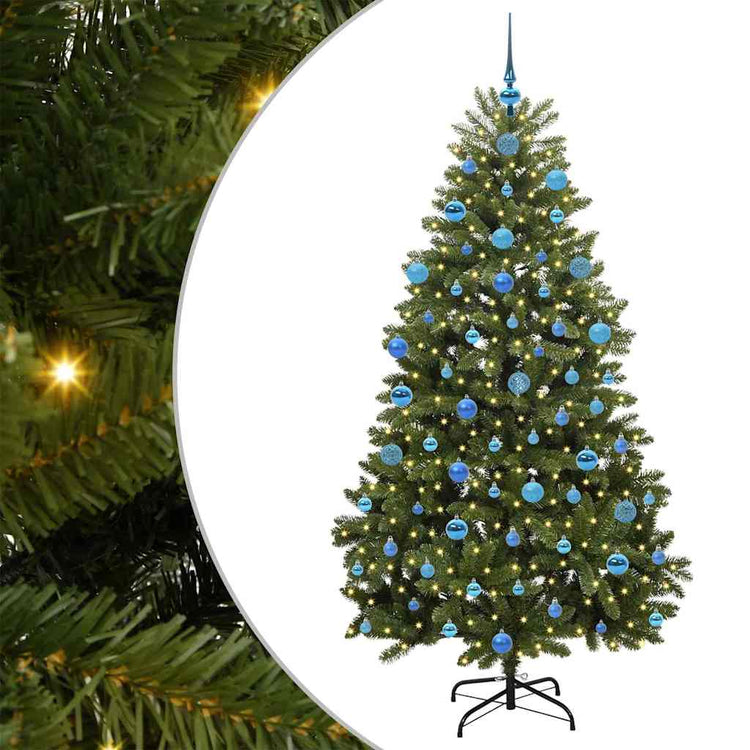 Vidaxx künstlicher Weihnachtsbaum mit 300 LED grün 180 cm PVC und Metall