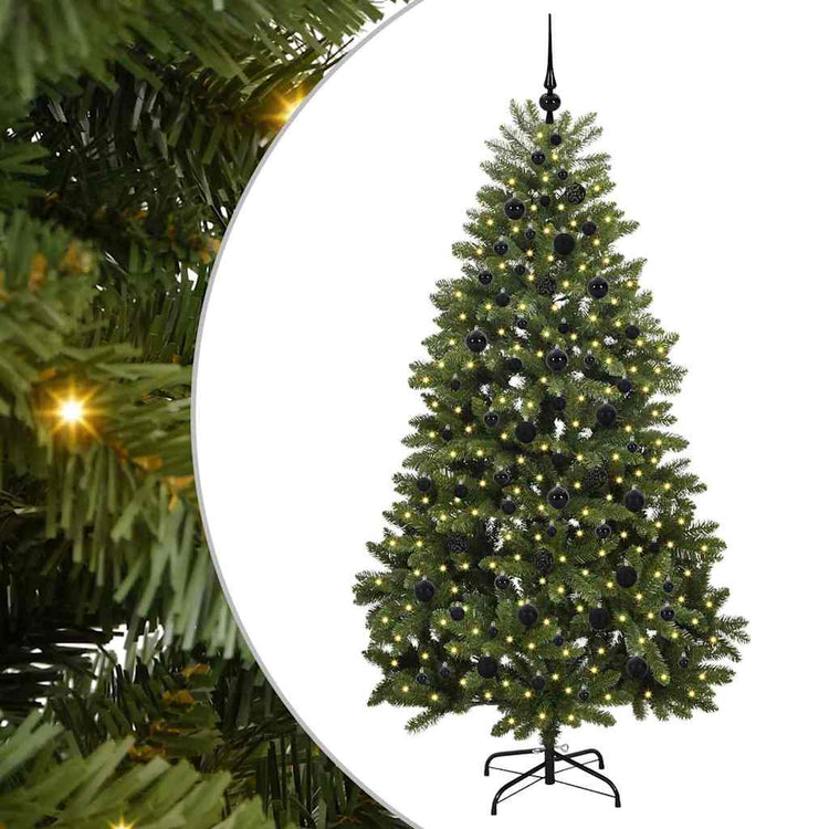 Vidaxx künstlicher Weihnachtsbaum mit 300 LED grün, 210 cm PVC und Metall