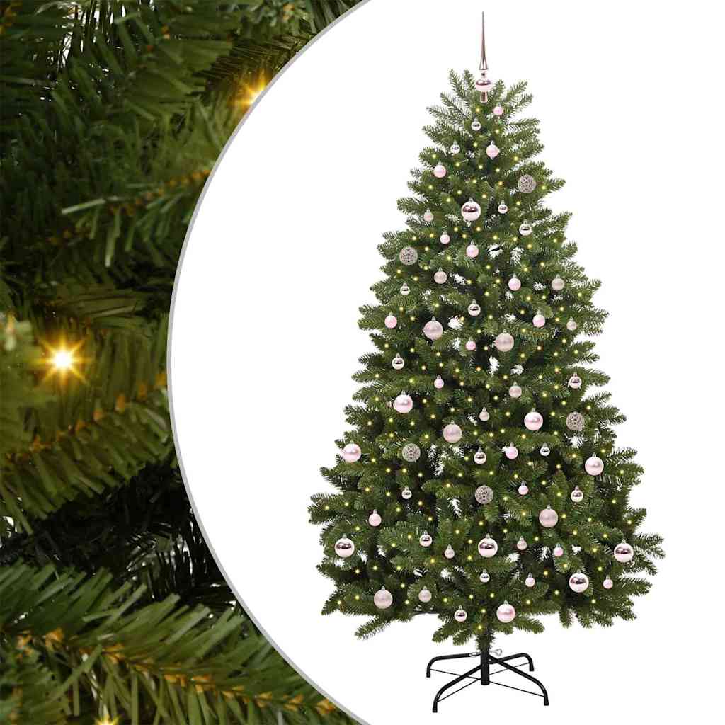 Vidaxx künstlicher Weihnachtsbaum mit 300 LED grün, 210 cm PVC und Metall