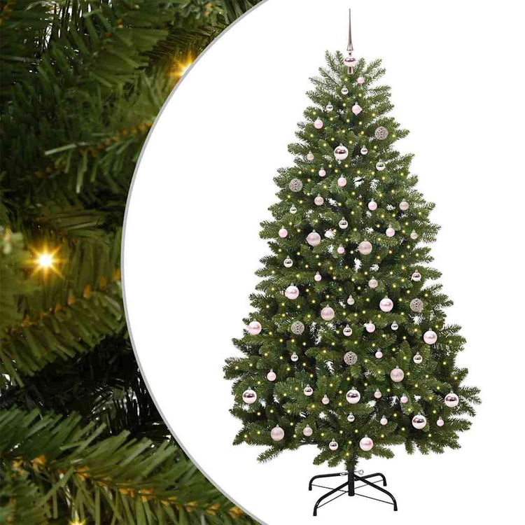 Vidaxx künstlicher Weihnachtsbaum mit 300 LED grün, 210 cm PVC und Metall