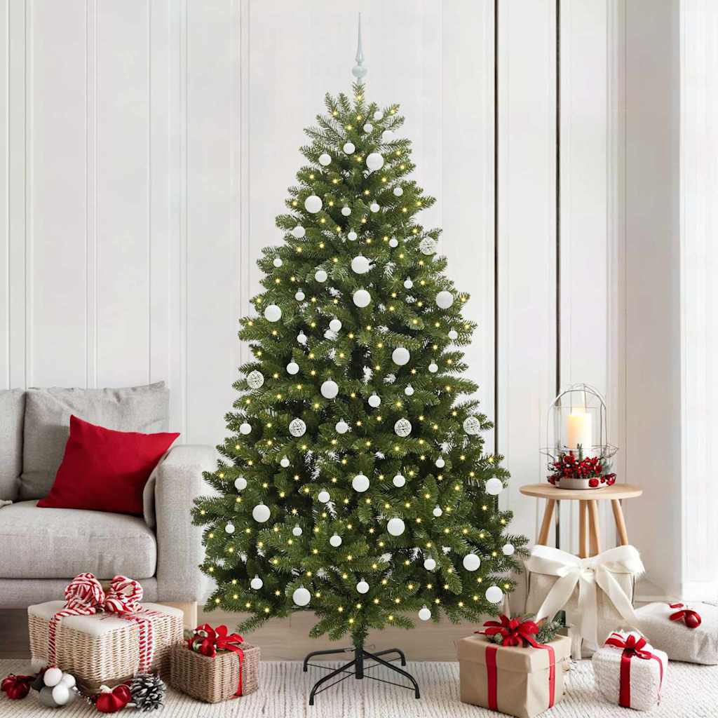 Vidaxx künstlicher Weihnachtsbaum mit 300 LED grün, 210 cm PVC und Metall