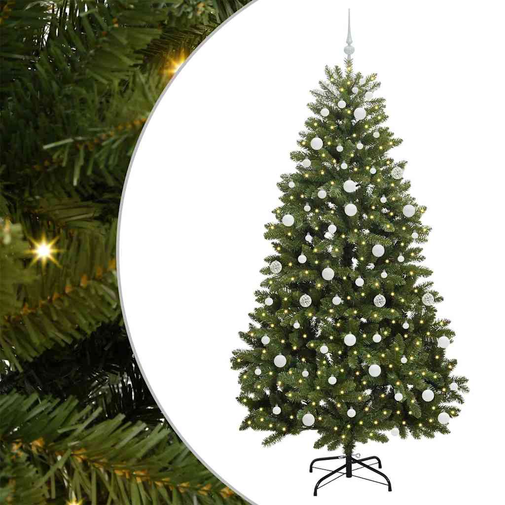 Vidaxx künstlicher Weihnachtsbaum mit 300 LED grün, 210 cm PVC und Metall