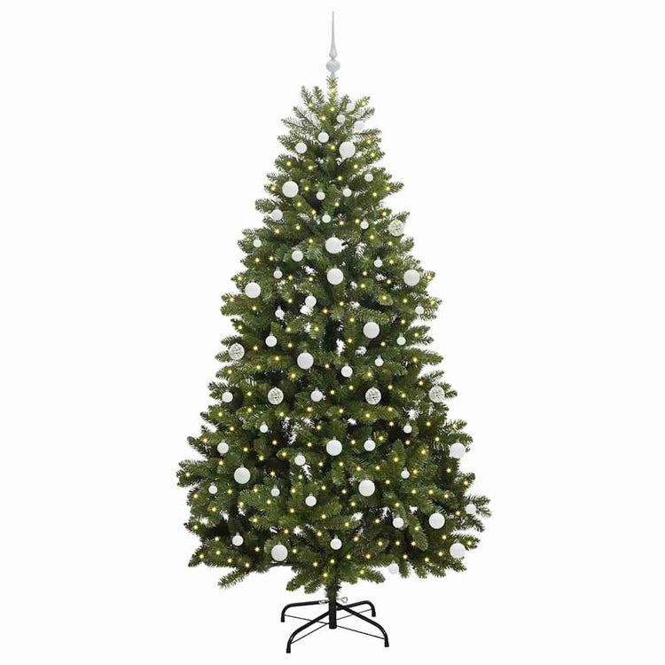 Vidaxx künstlicher Weihnachtsbaum mit 300 LED grün, 210 cm PVC und Metall