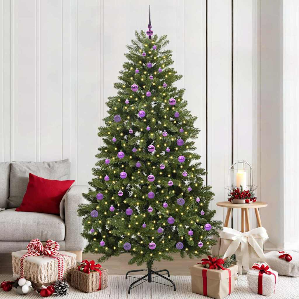 Vidaxx künstlicher Weihnachtsbaum mit 300 LED grün, 210 cm PVC und Metall