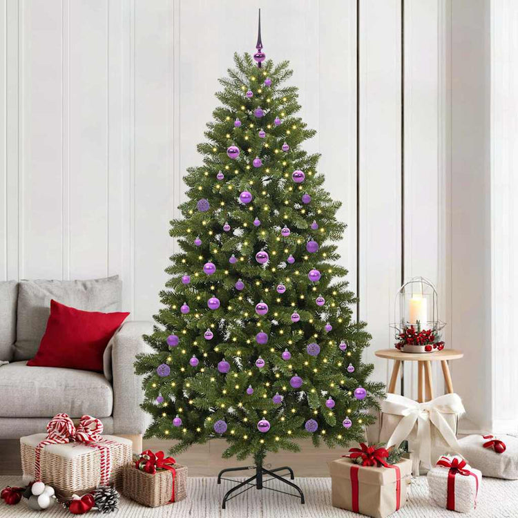 Vidaxx künstlicher Weihnachtsbaum mit 300 LED grün, 210 cm PVC und Metall